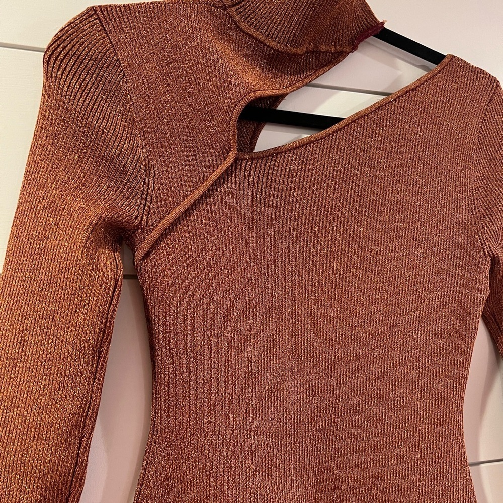 Cult Gaia cut out jet mini dress, beautiful brown color, XS - Picture 7 of 10